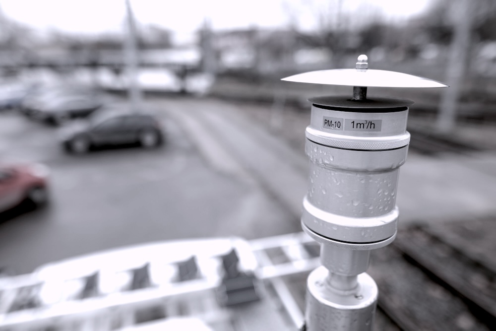 Image of an outdoor particulate matter sensor.